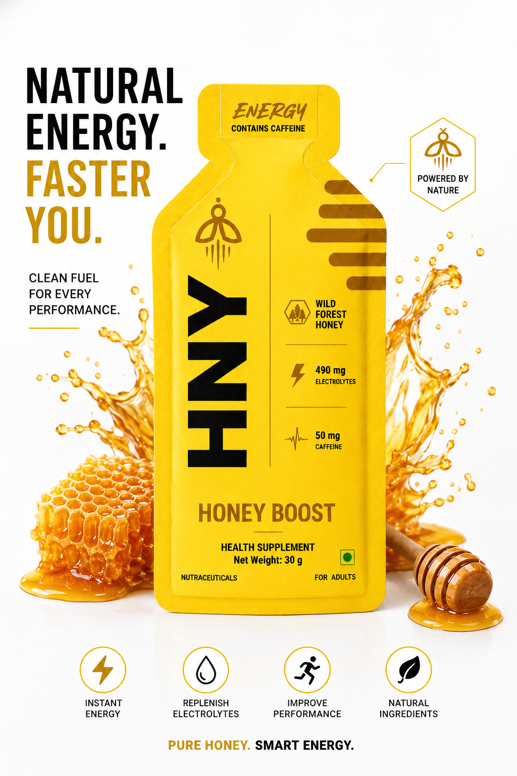 HNY RUSH energy gel campaign image